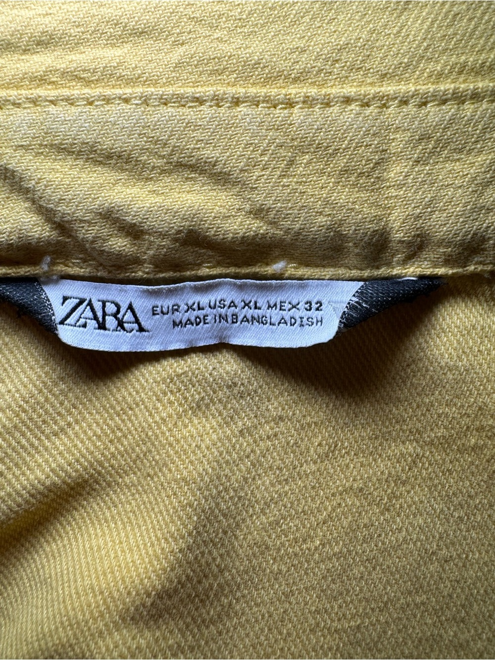 Zara Cropped Yellow Button-Front Denim Jacket - Picture 8 of 8